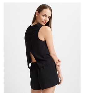 Club Monaco Lyndsey Romper Size 00 Black